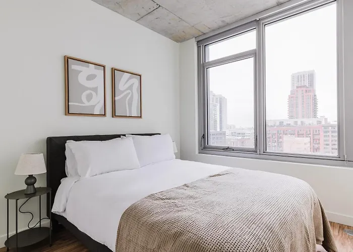 Apartamento Blueground West Loop Rooftop Pool Gym Chi-1140